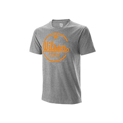 WILSON M LINEAGE TECH TEE HTHR GRN/MANDARIN