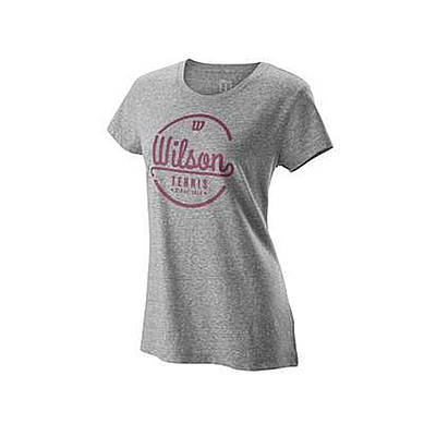 WILSON W LINEAGE TECH TEE HTHR GRN/PLUM