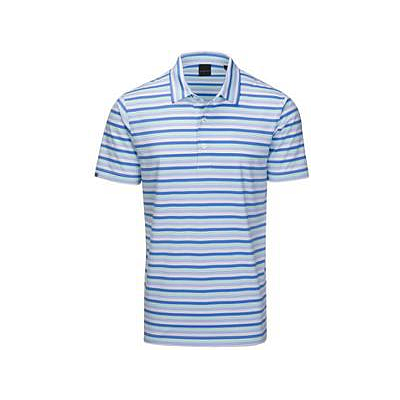 DUNNING CULLEN JERSEY GOLF SHIRT WHITE/SURF BLUE/SURF GREEN