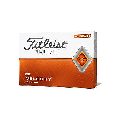 TITLEIST VELOCITY GOLF BALLS ORANGE DOUBLE DIGIT