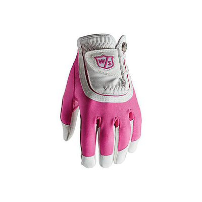 WILSON STAFF FIT ALL LADIES GLOVE - PINK WHITE