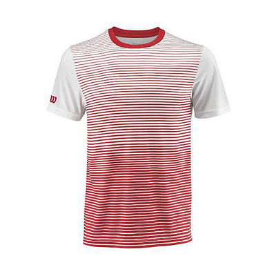 WILSON BOYS TEAM STRIPED CREW RED/WHITE