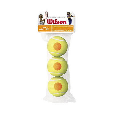 WILSON STARTER ORANGE TENNIS BALLS 3 PACK