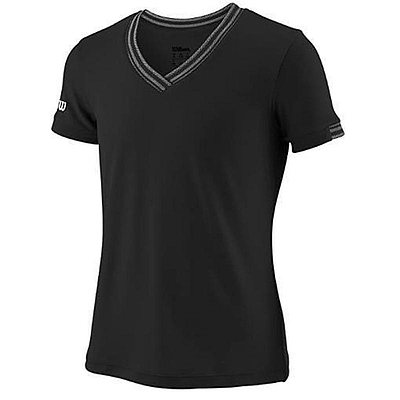 WILSON G TEAM V-NECK T-SHIRT BLACK