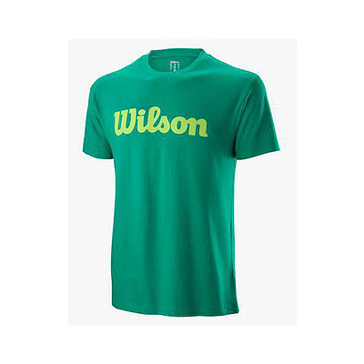 WILSON M SCRIPT COTTON TEE DP GRN/SHARP-XL