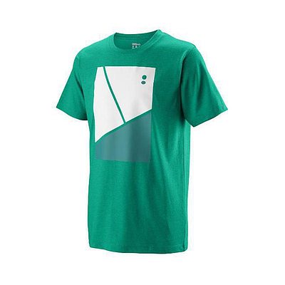 WILSON BOYS TRAMLINE TECH TEE DP GRN