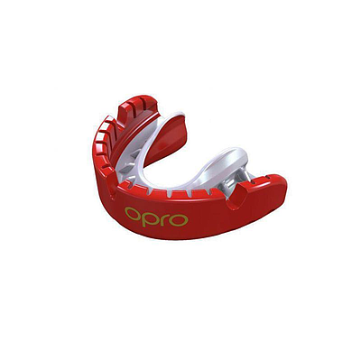 Self-Fit Gold Mouthguard for Braces - Red/Pearl