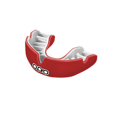 Power-Fit Adult Mouthguard - Single Colour - Red/White 
