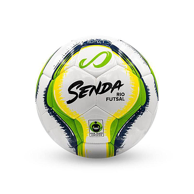 Rio Training Futsal Ball, Green/Yellow/Navy Blue