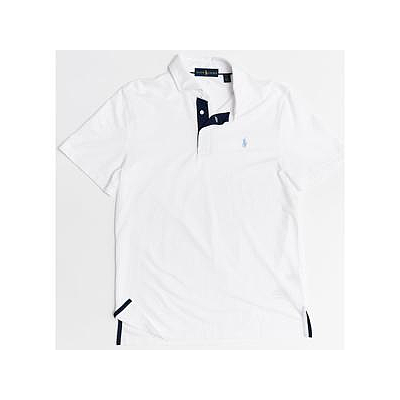 RALPH LAUREN SS CS PF SPP-SHORT SLEEVE-KNIT WHITE