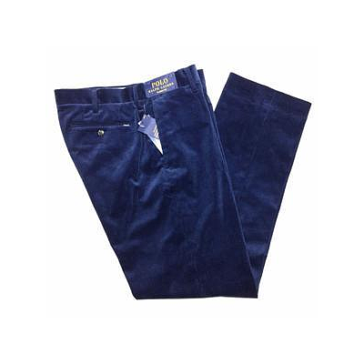 RALPH LAUREN MENS EASTWARD HO STRETCH CORD-5PKT TAILORDFIT PANT FRENCH NAVY