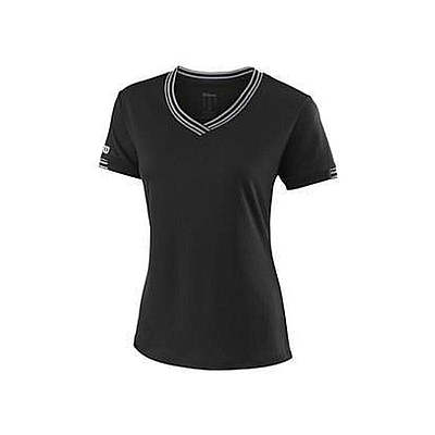 WILSON W TEAM V-NECK T-SHIRT BLACK