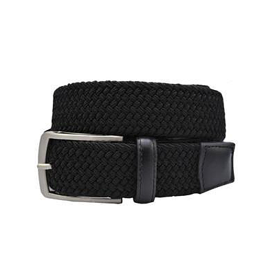 GREG NORMAN 35 MM SOLID BRAIDED STRETCH ELASTIC BLACK-