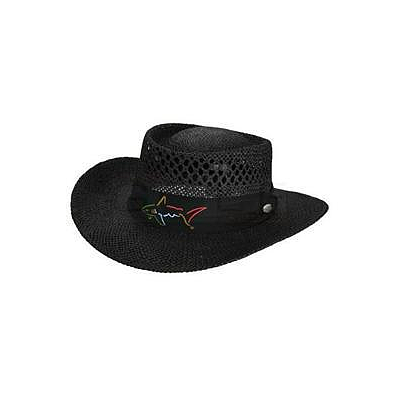  GREG NORMAN STRAW HAT BLACK-