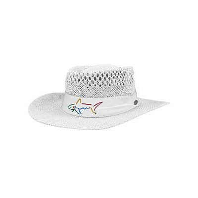 GREG NORMAN STRAW HAT WHITE-