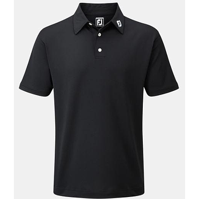 FOOTJOY STRETCH PIQUE SOLID SHIRT ATHLETIC FIT BLACK