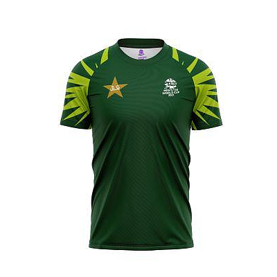 ICC WC T20 ROUND NECK TSHIRT STRIPE JERSEY PAKISTAN