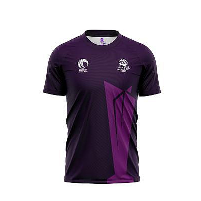 ICC WC T20 ROUND NECK TSHIRT STRIPE JERSEY SCOTLAND