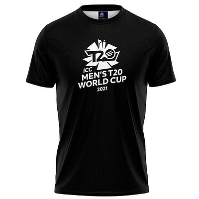 ICC WC T20 ROUND NECK TSHIRT JERSEY BLK 
