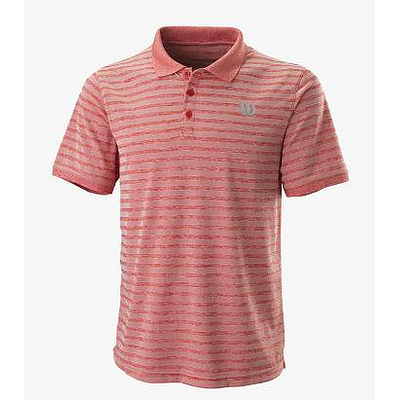 WILSON S/ M STRIPE POLO RD/WH
