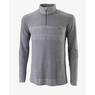 WILSON S/ M SMLS 1/4 ZIP DK GREY