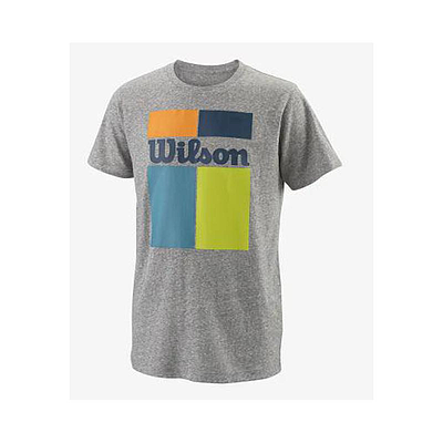 WILSON S/ B GRID TECH TEE HEATHER GR